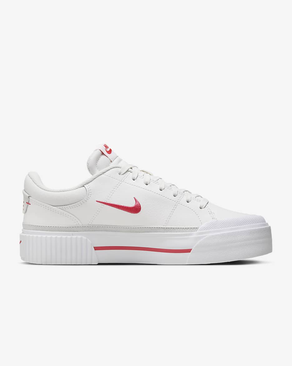 NIKE WOMENS COURT LEGACY LIFT discount SNEAKER - WHITE- sold out